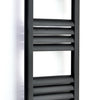 Accuro Korle Champagne designer towel radiator rail warmer in anthracite black aluminium ladder rail stylish modern contemporary 