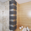 Terma out-corner black space saving small designer towel rail radiator  