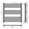 Towelrads Square Designer Electric Thermostatic Towel Rail | Ladder Style Bathroom Radiator Sqaure Towelrads 