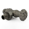 West - Abbey Manual Angled Valve And Lockshield - Light Pewter Heating Style 