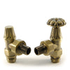 West - Abbey Manual Angled Valve And Lockshield Heating Style Old English Brass 