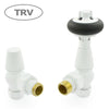 West - Faringdon Traditional TRV And Lockshield - Angled Heating Style White 