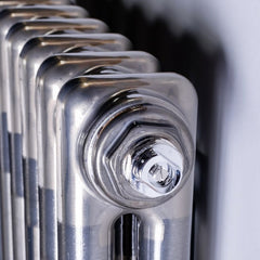 DQ Modus Horizontal Column Radiator - Metallic Finishes: Bare Metal & Black Nickel Heating Style 2 Column 500x622mm Bare Metal Lacquer