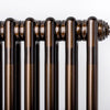 DQ Modus Horizontal Column Radiator - Metallic Finishes: Bare Metal & Black Nickel Heating Style 