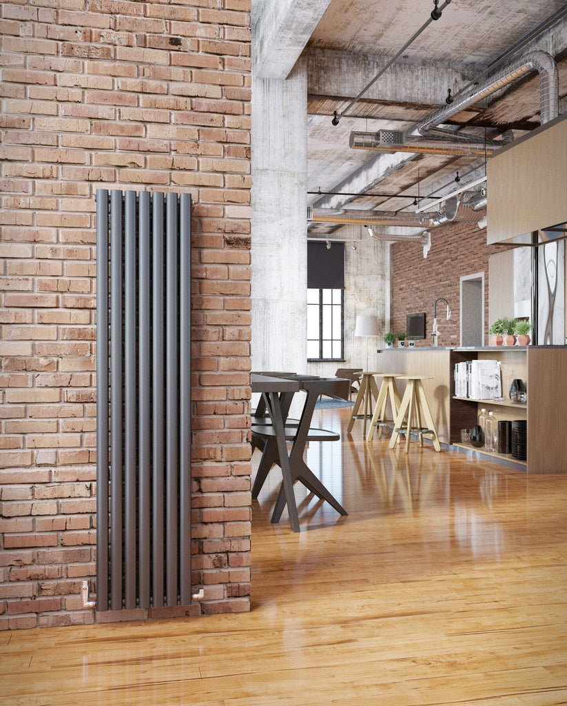 DQ Cove Double Anthracite Vertical Radiator