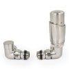 West - Delta Corner Thermostatic Valve and Lockshield Heating Style 