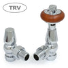West - Faringdon Traditional TRV And Lockshield - Angled Heating Style Chrome 