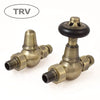 West - Admiral Traditional Thermostatic Valve and Lockshield Heating Style Straight Antique Brass 