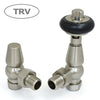 West - Faringdon Traditional TRV And Lockshield - Angled Heating Style Satin Nickel 