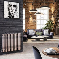DQ - Modus Column Electric Radiator Lacquered Heating Style 2 Column 600x692mm Bare Metal Lacquer