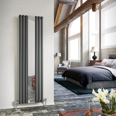 DQ Cove Anthracite Vertical Mirror Radiator DQ Heating 