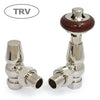 West - Faringdon Traditional TRV And Lockshield - Angled Heating Style Nickel 