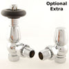 West - Bentley Traditional Angled Thermostatic Valve and Lockshield Heating Style 