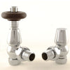 West - Bentley Traditional Angled Thermostatic Valve and Lockshield Heating Style 