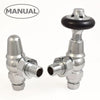 West - Commodore Traditional Manual Valve and Lockshield Heating Style Angled Chrome 