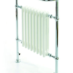 DQ Newbury Chrome & White Traditional Towel Radiator Heating Style 