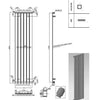 Towelrads Merlo Vertical Designer Radiator Anthracite | Designer Radiator Merlo Towelrads 