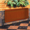 DQ Modus Horizontal Column Radiator - Metallic Finishes: Brass & Copper Heating Style 