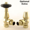 West - Bentley Traditional Angled Thermostatic Valve and Lockshield Heating Style Brass Black (+£10.00) 