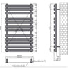Towelrads Perlo Designer Towel Rail Chrome | Ladder Style Bathroom Radiator Perlo Towelrads 