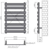 Towelrads Perlo Vertical Anthracite Designer Towel Radiator | Ladder Bathroom Radiator Perlo Towelrads 
