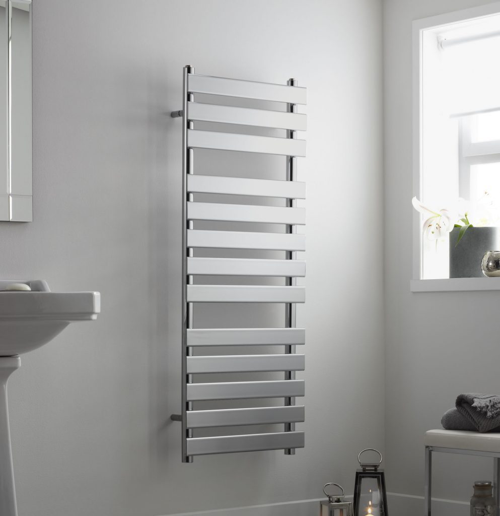 Towelrads Perlo Designer Towel Rail Chrome | Ladder Style Bathroom Radiator