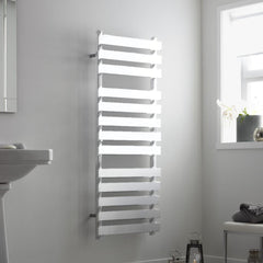 Towelrads Perlo Designer Towel Rail White | Ladder Style Bathroom Radiator Perlo Towelrads 800 x 500 
