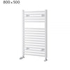 Towelrads Pisa Premium Towel Radiator - White White Heated Towel Rail Towelrads 800mm x 400mm 