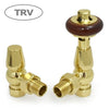 West - Faringdon Traditional TRV And Lockshield - Angled Heating Style Brass 