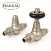 West - Commodore Traditional Manual Valve and Lockshield Heating Style Straight Satin Nickel 