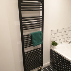 Towelrads Pisa Premium Towel Radiator - Black Black Heated Towel Rail Towelrads 